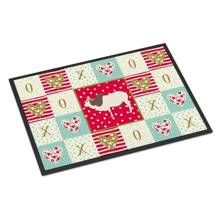 Carolines Treasures 24 x 36 in. Malvi Cow Love Indoor or Outdoor Mat CK5257JMAT